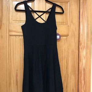 SO medium black skater dress